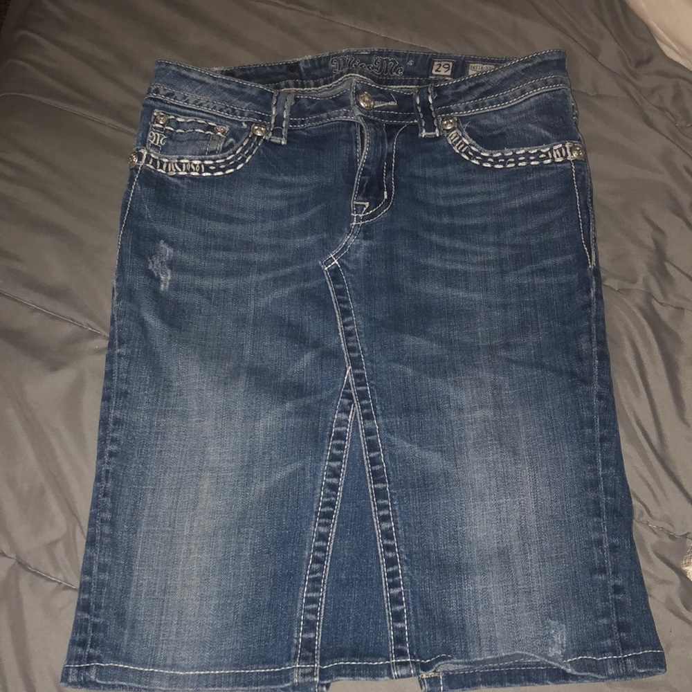MissMe denim skirt knee length sz 29